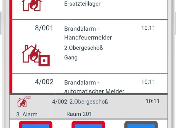 LST: Brandmeldeanlage am Mobiltelefon REACT