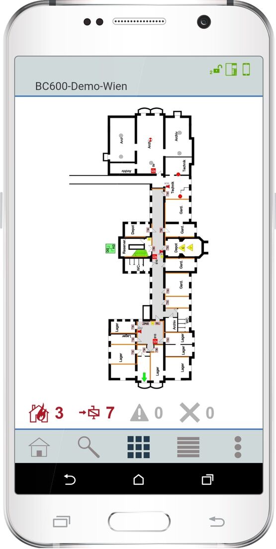 LST: Brandmeldeanlage am Mobiltelefon REACT