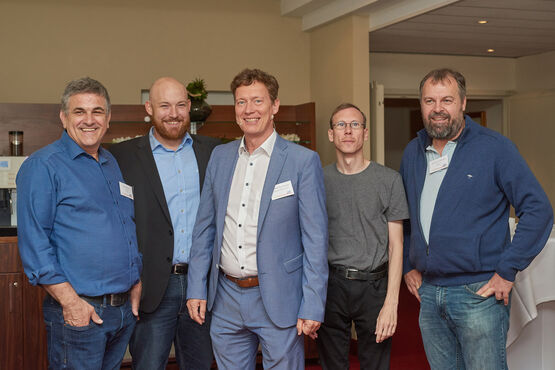 v.l.n.r. Nedo Repusic (Minusines), Michael Gut (Secusys), Gernot Pfannhauser (LST), Andreas Ammann (Secusys), Jean-Luc Kuhlmann (Minusines)