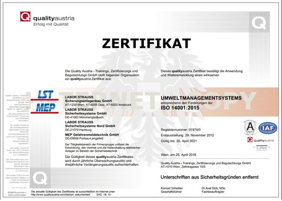 Labor Strauss Group recertified: ISO 9001:2015
